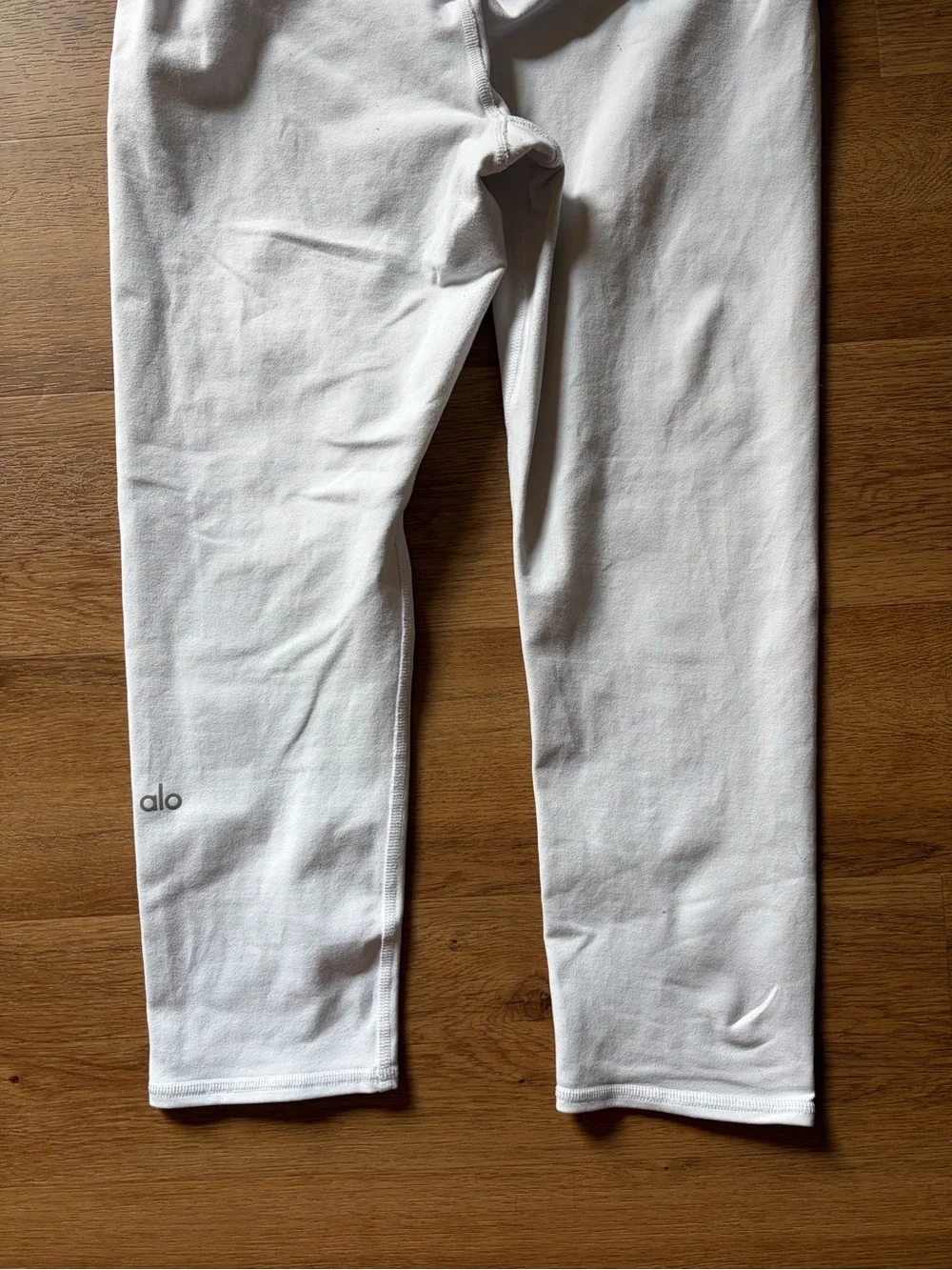Alo Yoga White High Waist Cropped Leggings Women’s Large